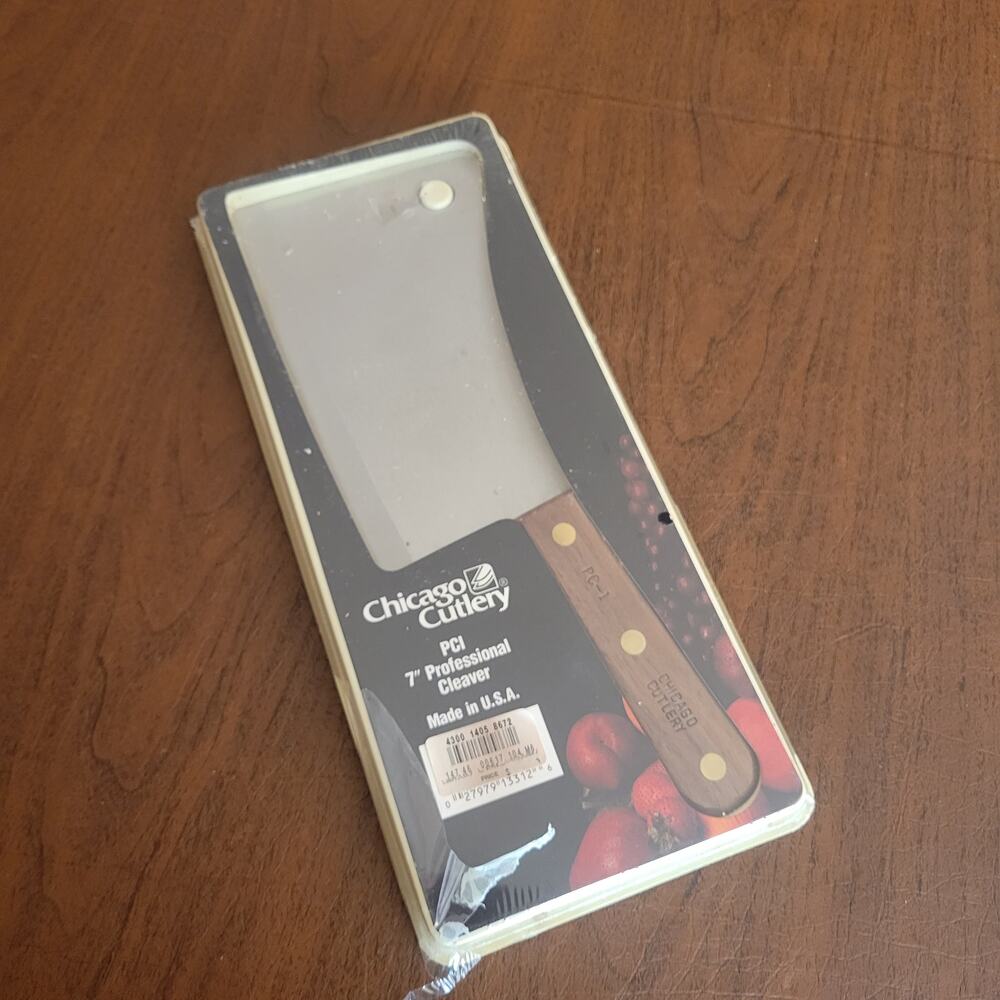 Vintage Chicago Cutlery PC1 Professional 7-Inch Meat Cleaver New